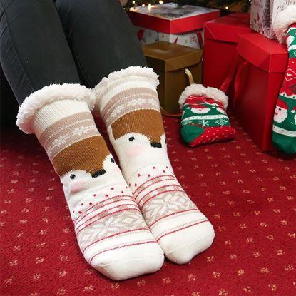 Kép Karácsonyi meleg zokni szőrme béléssel 