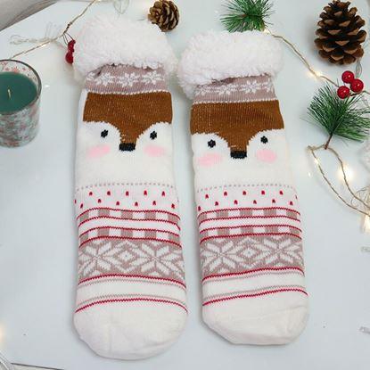Kép Karácsonyi meleg zokni szőrme béléssel 