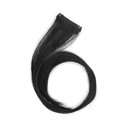 Kép valamiből Melírozott, csattal rögzíthető hajtincs - fekete