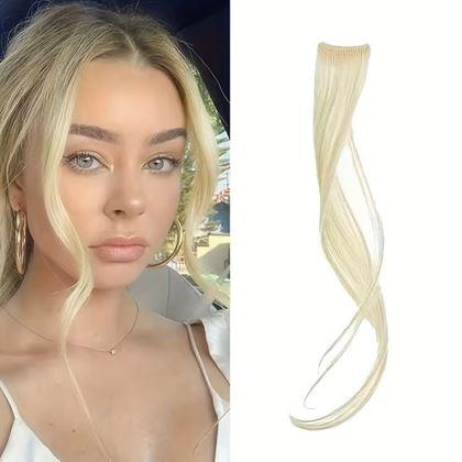 Kép valamiből Melírozott, csattal rögzíthető hajtincs - szőke