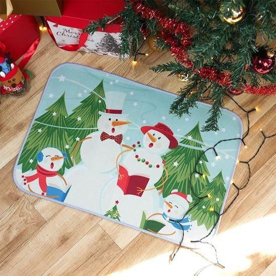 Kép valamiből Karácsonyi lábtörlő  -  hóemberek