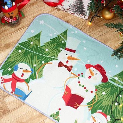 Kép valamiből Karácsonyi lábtörlő  -  hóemberek