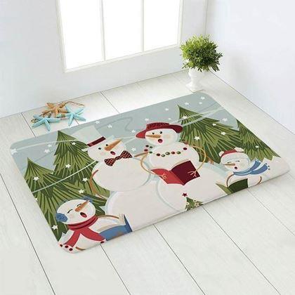 Kép valamiből Karácsonyi lábtörlő  -  hóemberek