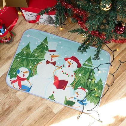 Kép valamiből Karácsonyi lábtörlő  -  hóemberek