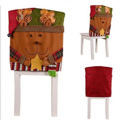 Kép valamiből Karácsonyi székárpit  -  mackó rénszarvas kalapban