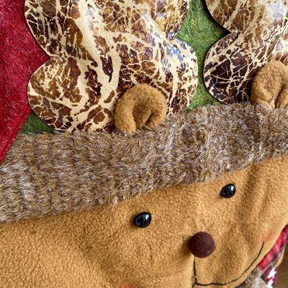 Kép valamiből Karácsonyi székárpit  -  mackó rénszarvas kalapban