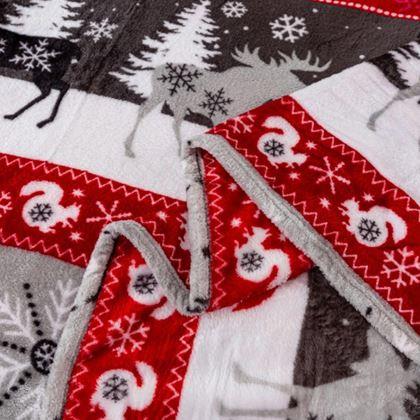 Kép valamiből Karácsonyi mikropolár takaró erdei királyság 150 x 200 cm