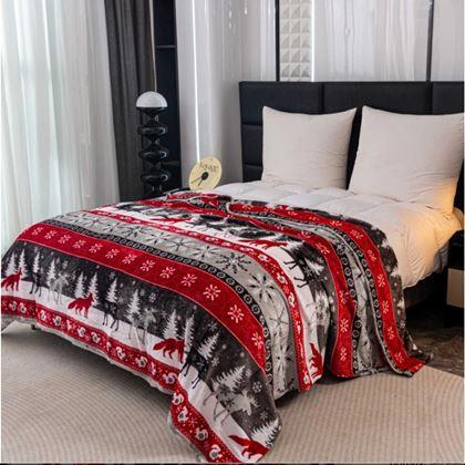 Kép valamiből Karácsonyi mikropolár takaró erdei királyság 150 x 200 cm