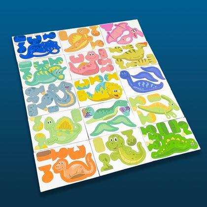 Kép valamiből 3D dinoszaurusz puzzle, 25 db