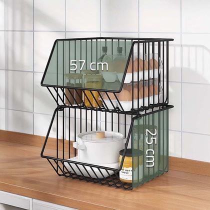 Kép valamiből Háromszintes, egymásra rakható fémrendező