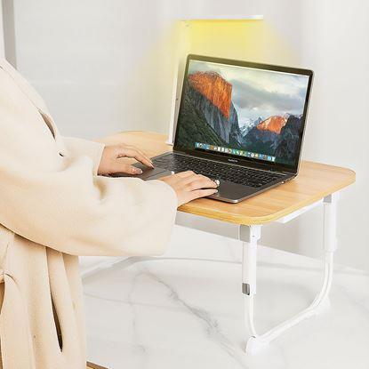 Kép Kihúzható laptopasztal USB lámpával