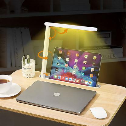 Kép Kihúzható laptopasztal USB lámpával