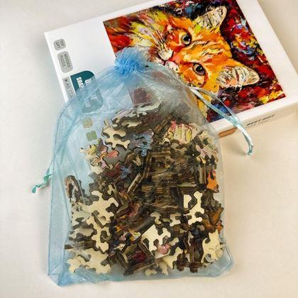 Kép valamiből Fa Macskás Puzzle  - vörös macska