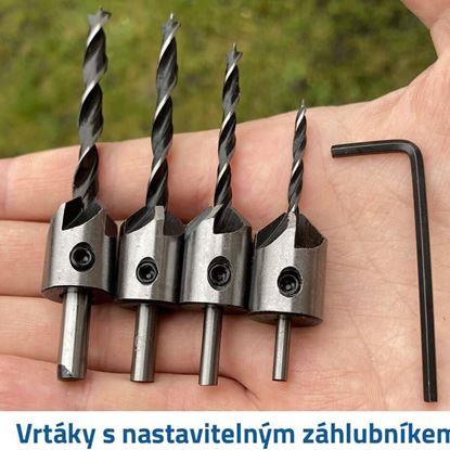 Kép Fúrószár készlet süllyesztékkel 4 db
