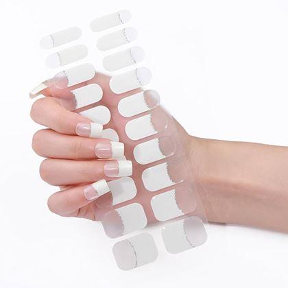 Kép valamiből Elegáns körömmatricák - francia manikűr - fehér