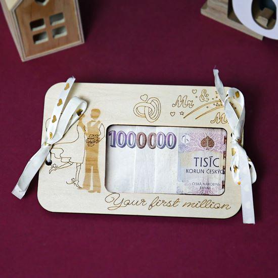 Kép valamiből Esküvői ajándék - fa pénztartó doboz