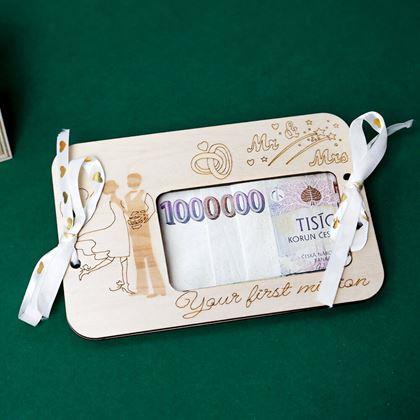 Kép valamiből Esküvői ajándék - fa pénztartó doboz