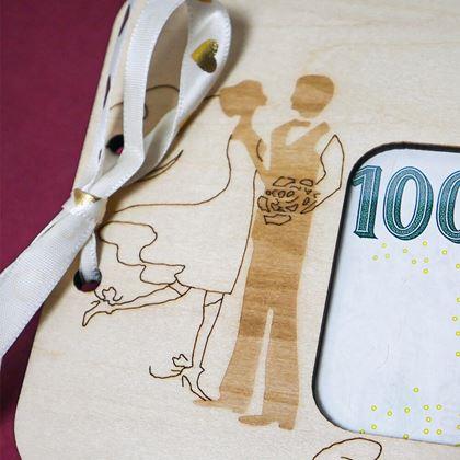 Kép valamiből Esküvői ajándék - fa pénztartó doboz