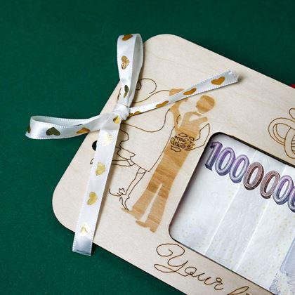 Kép valamiből Esküvői ajándék - fa pénztartó doboz