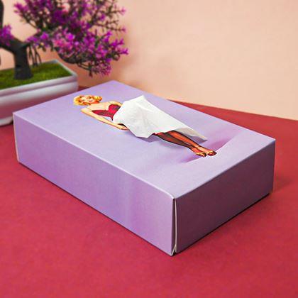 Kép valamiből Papírzsebkendők dobozban - hölgy ruhában