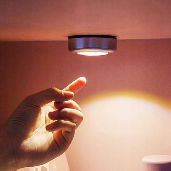 Kép valamiből Öntapadós 3 LED-es lámpa, ezüst színű