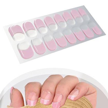 Kép valamiből Elegáns körömmatricák - francia manikűr - rózsaszín