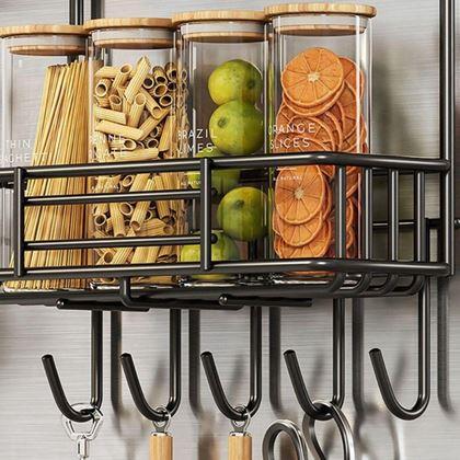 Kép valamiből Fekete hűtőszekrény fém szervező