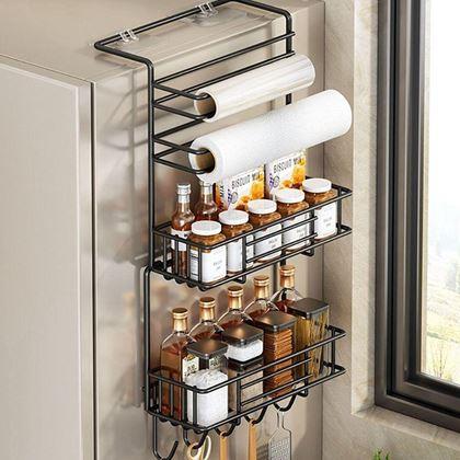 Kép valamiből Fekete hűtőszekrény fém szervező