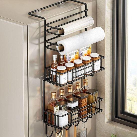 Kép valamiből Fekete hűtőszekrény fém szervező