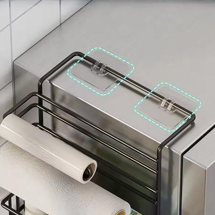 Kép valamiből Fekete hűtőszekrény fém szervező