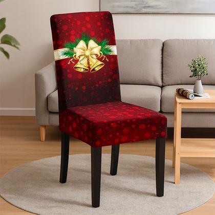 Kép valamiből Karácsonyi motívumú székborítás  - piros karácsonyi elegancia