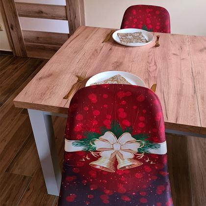Kép valamiből Karácsonyi motívumú székborítás  - piros karácsonyi elegancia