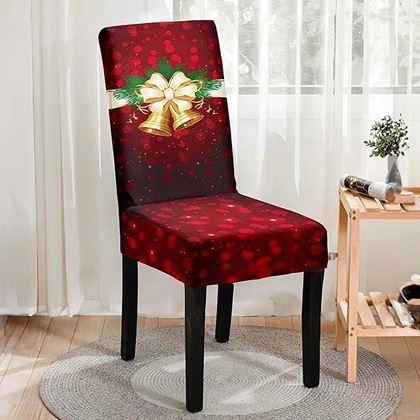 Kép valamiből Karácsonyi motívumú székborítás  - piros karácsonyi elegancia