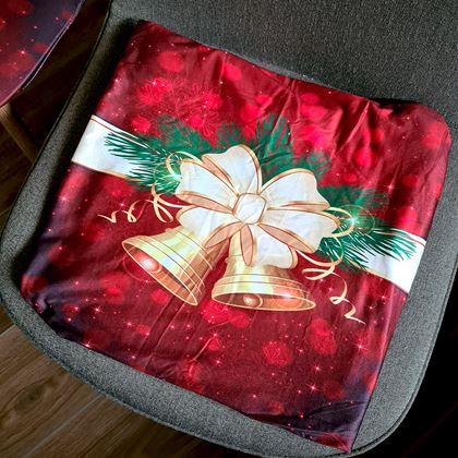 Kép valamiből Karácsonyi motívumú székborítás  - piros karácsonyi elegancia