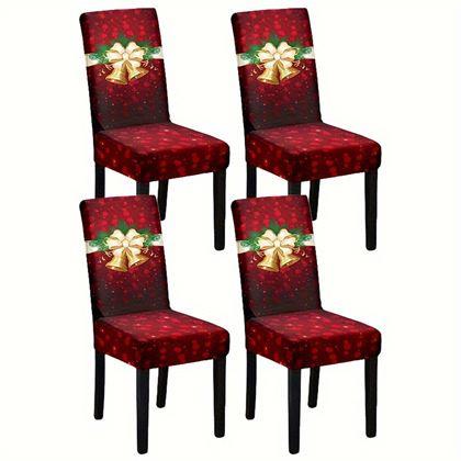 Kép valamiből Karácsonyi motívumú székborítás  - piros karácsonyi elegancia