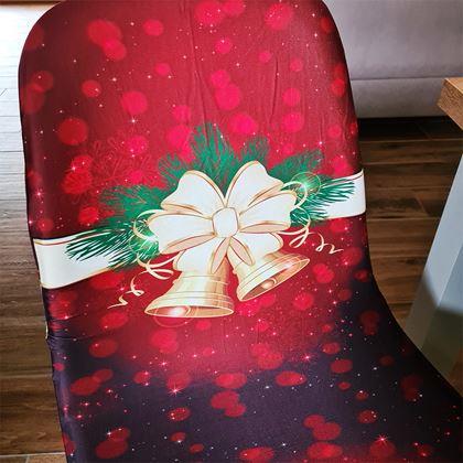 Kép valamiből Karácsonyi motívumú székborítás  - piros karácsonyi elegancia