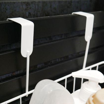 Kép valamiből Ajtóra akasztható fém kosár  -  fehér