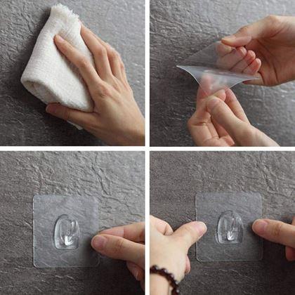 Kép valamiből 10 db öntapadós akasztó fúrás nélkül