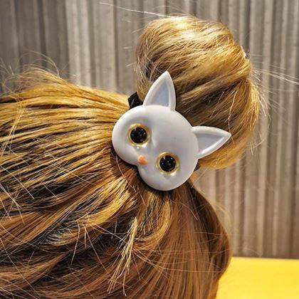 Kép valamiből Cica hajgumi - fehér