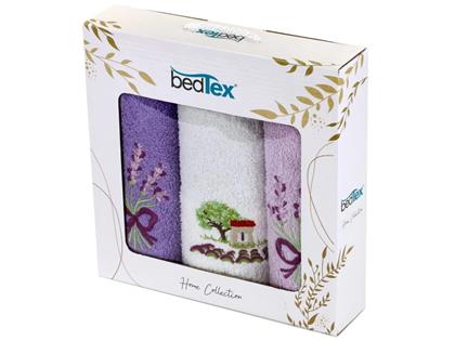 Kép valamiből Frottír törölköző ajándékszett 3 db - levendula