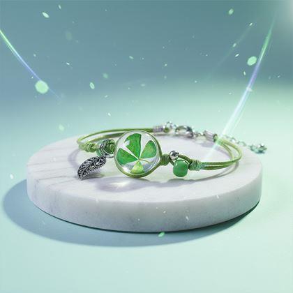 Kép valamiből Karkötő - négylevelű lóhere