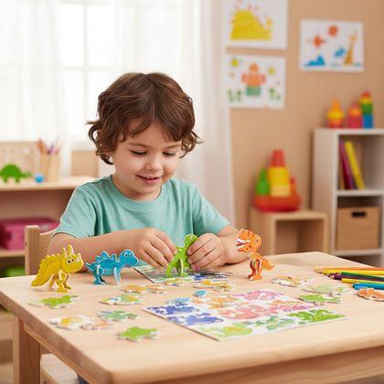 Kép valamiből 3D dinoszaurusz puzzle, 25 db