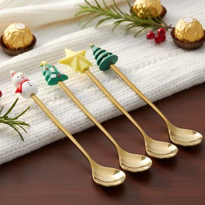 Kép valamiből Karácsonyi kanálkészlet ajándékdobozban, 4 db