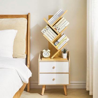 Kép valamiből Könyvespolc - világos fa