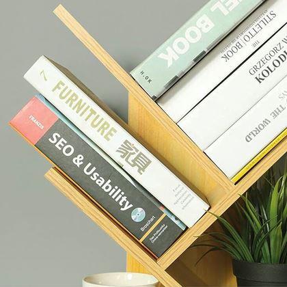 Kép valamiből Könyvespolc - világos fa