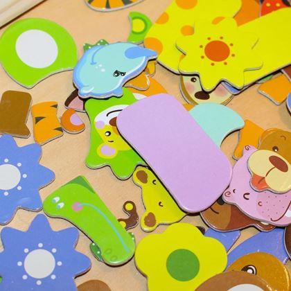 Kép valamiből Fa mágneses tábla - állatok