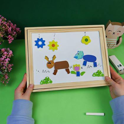 Kép valamiből Fa mágneses tábla - állatok