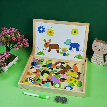 Kép valamiből Fa mágneses tábla - állatok