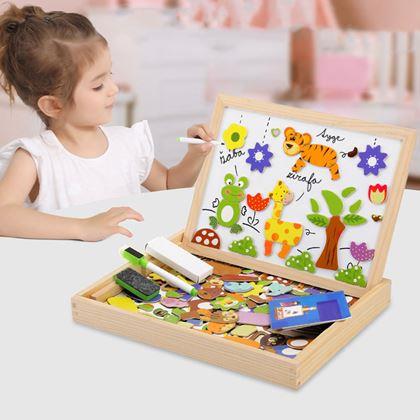 Kép valamiből Fa mágneses tábla - állatok