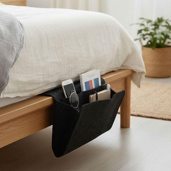 Kép valamiből Ágyra akasztható zsebes tároló / szervező - fekete